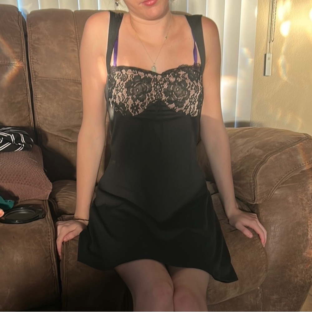 Black Dress With Lace Detailing